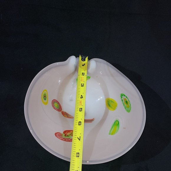 Murano Fratelli Toso large gray bowl with millefiori - Picture 6 of 9